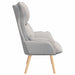 Fauteuil Wolkengrijs Stof en multiplex