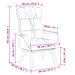 Fauteuil Zwart 69 x 74 x 93 cm Kunstleer