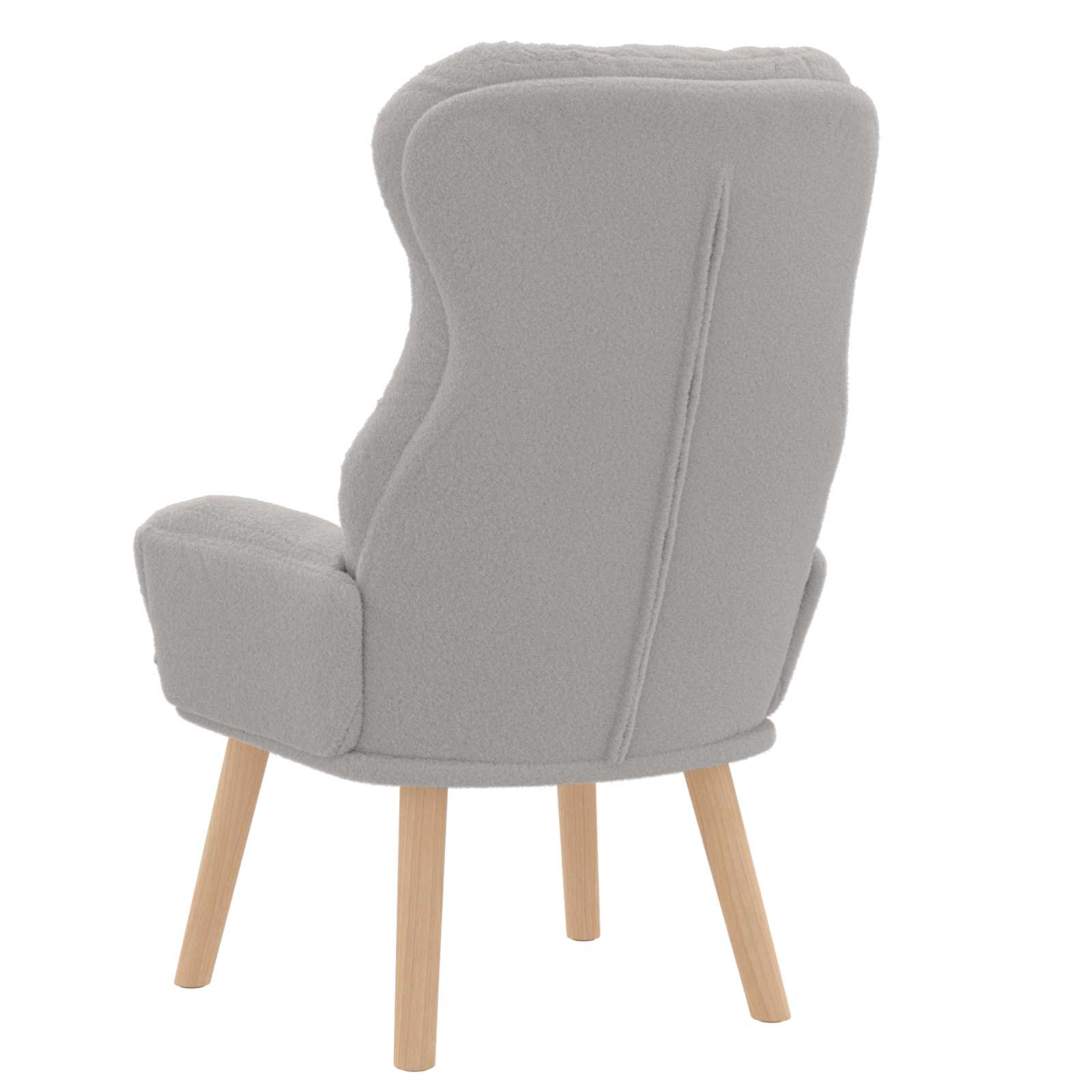 Fauteuil Lichtgrijs 69 x 74 x 93 cm Sherpa Stof