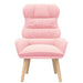 Fauteuil Roze 69 x 74 x 93 cm Sherpa Stof