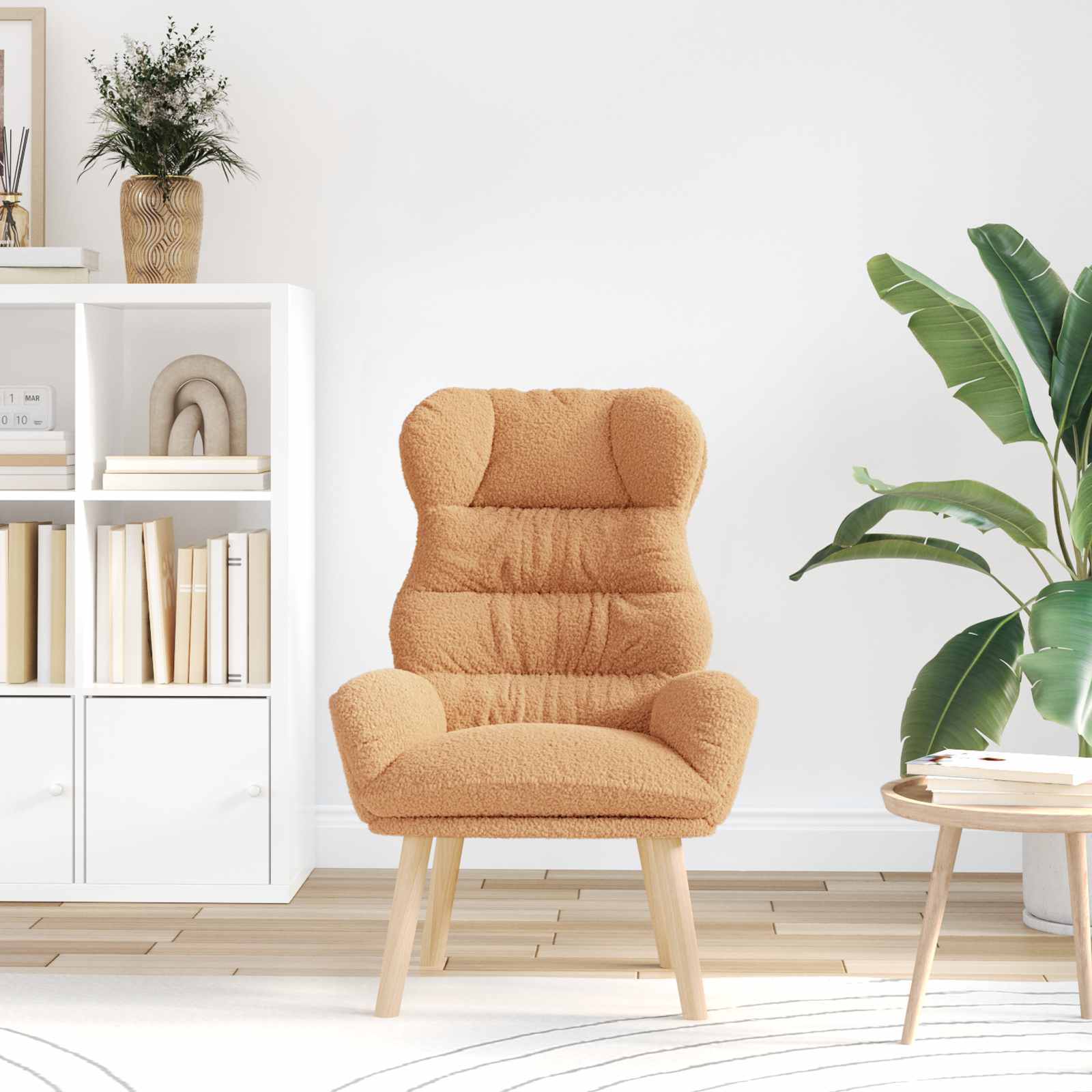 Fauteuil Beige 69 x 74 x 93 cm Sherpa Stof