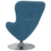 Eivormige stoel Blauw Fluweel