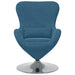 Eivormige stoel Blauw Fluweel