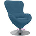 Eivormige stoel Blauw Fluweel