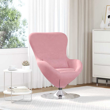 Eivormige stoel Roze Fluweel