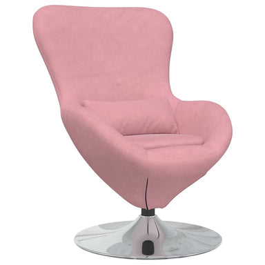 Eivormige stoel Roze Fluweel