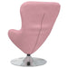 Eivormige stoel Roze Fluweel