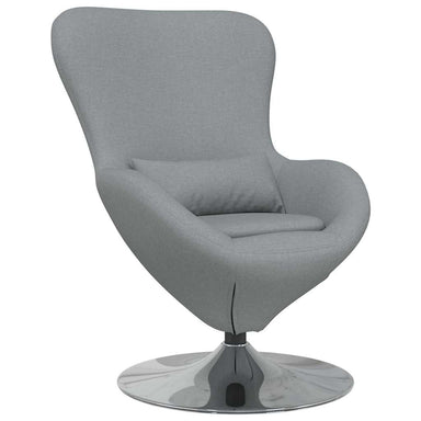 Eivormige stoel Lichtgrijs 63 x 73 x 90 cm Stof