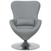 Eivormige stoel Lichtgrijs 63 x 73 x 90 cm Stof