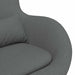 Eivormige stoel Donkergrijs 63 x 73 x 90 cm Stof