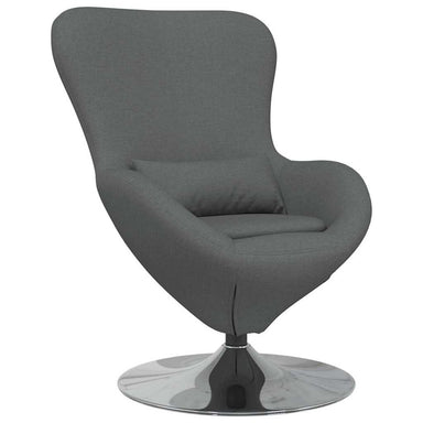 Eivormige stoel Donkergrijs 63 x 73 x 90 cm Stof