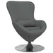 Eivormige stoel Donkergrijs 63 x 73 x 90 cm Stof