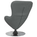 Eivormige stoel Donkergrijs 63 x 73 x 90 cm Stof