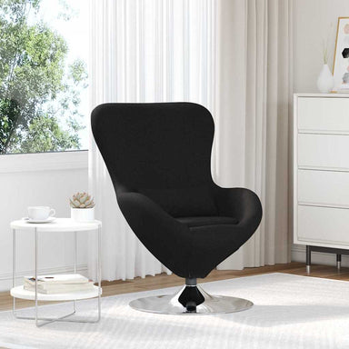 Eivormige stoel Zwart 63 x 73 x 90 cm Stof