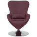 Eivormige stoel Paars 63 x 73 x 90 cm Stof