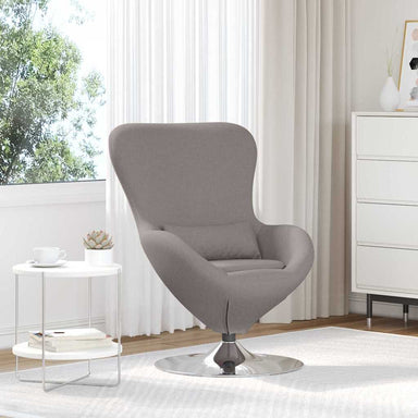 Eivormige stoel Taupe 63 x 73 x 90 cm Stof