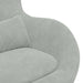 Egg Chair met Voetsteun Lichtgrijs Fluweel