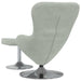 Egg Chair met Voetsteun Lichtgrijs Fluweel