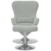 Egg Chair met Voetsteun Lichtgrijs Fluweel