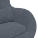 Egg Chair met Voetsteun Donkergrijs Fluweel