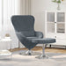 Egg Chair met Voetsteun Donkergrijs Fluweel
