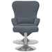 Egg Chair met Voetsteun Donkergrijs Fluweel