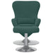 Egg Chair met Voetsteun Donkergroen Fluweel