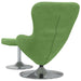 Egg Chair met Voetsteun Lichtgroen Fluweel
