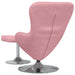 Egg Chair met Voetsteun Roze Fluweel