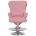Egg Chair met Voetsteun Roze Fluweel