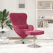 Egg Chair met Voetsteun Wijnrood Fluweel