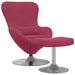 Egg Chair met Voetsteun Wijnrood Fluweel