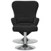 Egg Chair met Voetsteun Zwart Fluweel