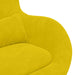 Egg Chair met Voetsteun Geel Fluweel