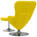 Egg Chair met Voetsteun Geel Fluweel