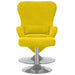 Egg Chair met Voetsteun Geel Fluweel
