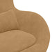 Egg Chair met Voetsteun Bruin Fluweel