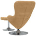 Egg Chair met Voetsteun Bruin Fluweel
