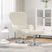 Egg Chair met Voetsteun Crème Fluweel