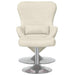Egg Chair met Voetsteun Crème Fluweel