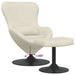 Egg Chair met Voetsteun Crème Fluweel