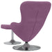 Egg Chair met Voetsteun Paars Fluweel