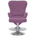 Egg Chair met Voetsteun Paars Fluweel