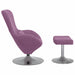 Egg Chair met Voetsteun Paars Fluweel