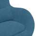 Eivormige stoel Blauw 63 x 73 x 90 cm Fluweel
