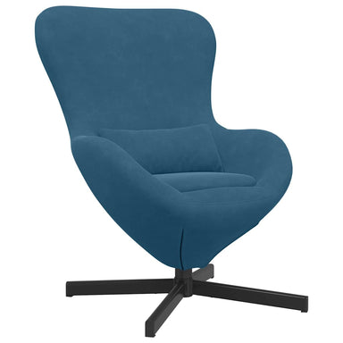 Eivormige stoel Blauw 63 x 73 x 90 cm Fluweel