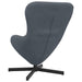 Eivormige stoel Donkergrijs 63 x 73 x 90 cm Fluweel