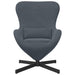 Eivormige stoel Donkergrijs 63 x 73 x 90 cm Fluweel