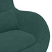 Eivormige stoel Donkergroen 63 x 73 x 90 cm Fluweel