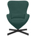 Eivormige stoel Donkergroen 63 x 73 x 90 cm Fluweel